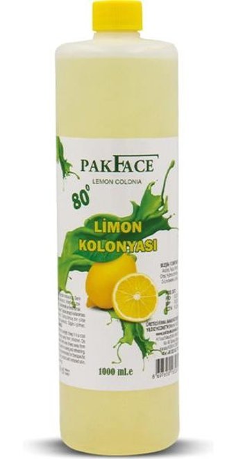 Pakface 80 Derece Limon Kolonya 1 lt