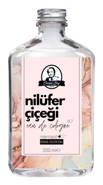 Özcan Bey Lotus Çiçeği Cam Şişe Kolonya 200 ml