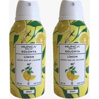 Hunca 80 Derece Limon Sprey Kolonya 2x150 ml