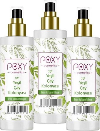 Poxy 70 Derece Yeşil Çay Kolonya 3x100 ml