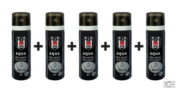 Beşiktaş Aqua Sprey Kolonya 5x50 ml
