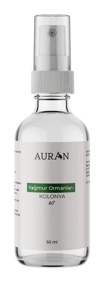 Auran 80 Derece Yağmur Ormanları Cam Şişe Kolonya 50 ml