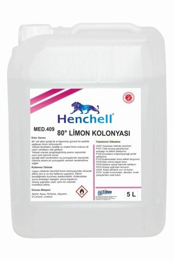 Henchell 80 Derece Limon Kolonya 5 lt