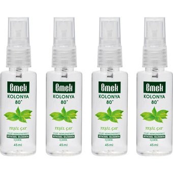 Emek Gliserinli Yeşil Çay Sprey Kolonya 4x45 ml