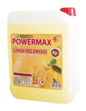 Powermax 80 Derece Limon Kolonya 5 lt