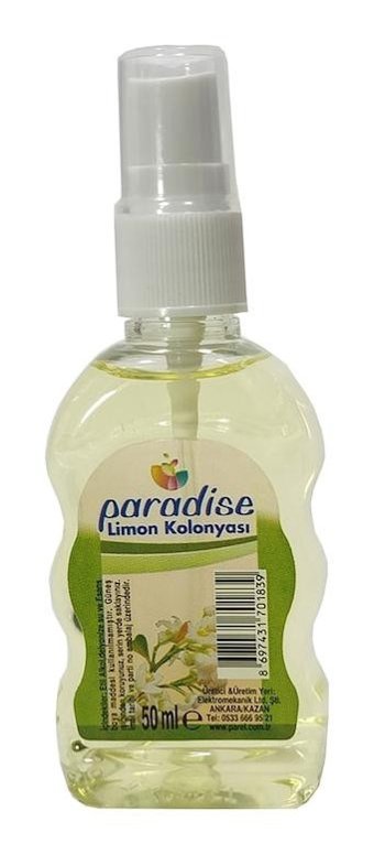 Paradise 80 Derece Limon Sprey Kolonya 5x50 ml