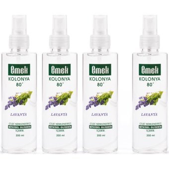 Emek Gliserinli Lavanta Sprey Kolonya 4x200 ml