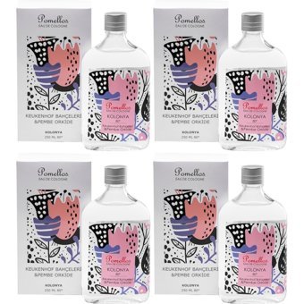 Pomellos 80 Derece Orkide Çiçeği Cam Şişe Kolonya 4x250 ml
