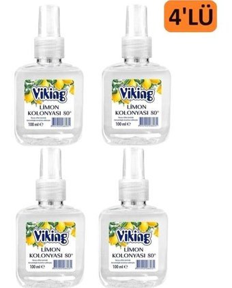 Viking 80 Derece Limon Sprey Kolonya 4x100 ml