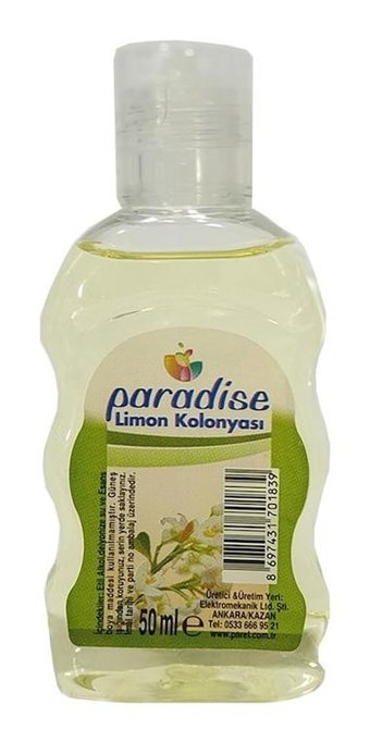 Paradise 80 Derece Limon Kolonya 5x50 ml
