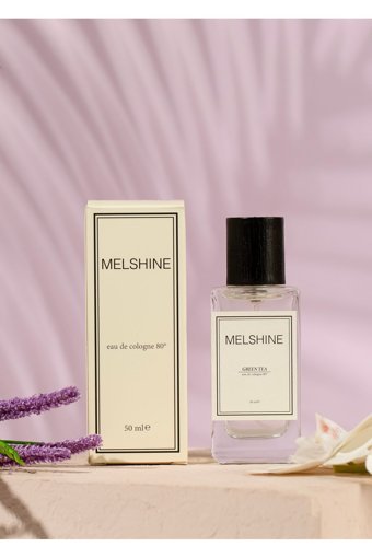 Melshine 80 Derece Yeşil Çay Cam Şişe Kolonya 50 ml