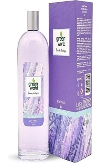 Green World Lavanta Cam Şişe Kolonya 220 ml