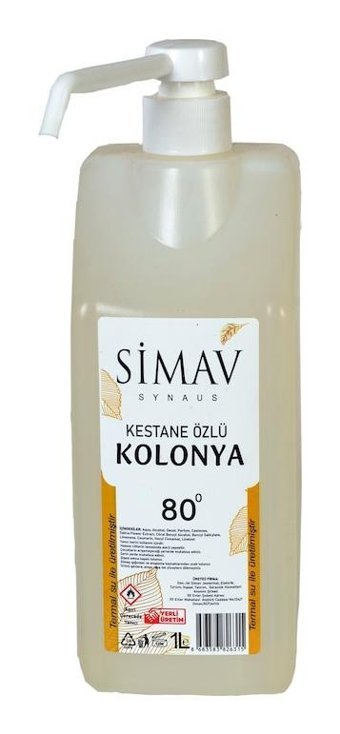 Simav 80 Derece Kestane Sprey Kolonya 1 lt