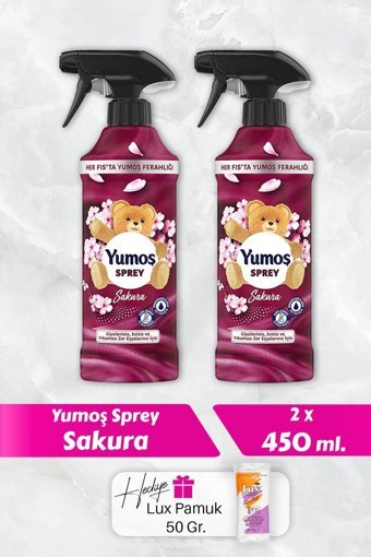 Yumoş Sakura Sprey Çamaşır Parfümü 2x450 ml