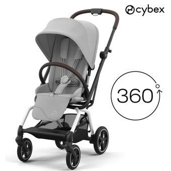 Cybex Eezy S Twist +2 Çift Yönlü Katlanır 360 Derece Dönebilen Tam Yatar Kabin Tipi Bebek Arabası Fog Grey