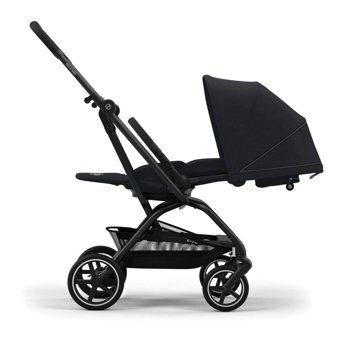 Cybex Eezy S Twist +2 Çift Yönlü Katlanır 360 Derece Dönebilen Tam Yatar Kabin Tipi Bebek Arabası Magic Black