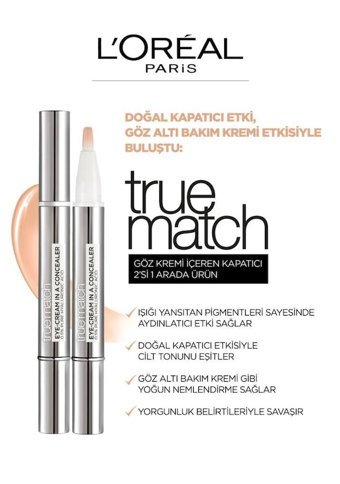 L'oreal Paris True Match Magıc 5N Nemlendiricili Göz Altı ve Yüz Likit Kalem Kapatıcı