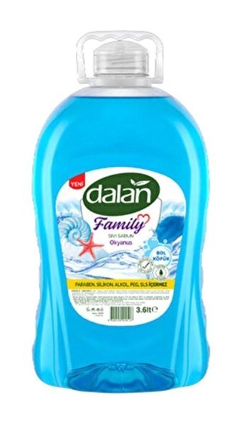 Dalan Family Okyanus Alkolsüz Parabensiz Sıvı Sabun 3.6 lt