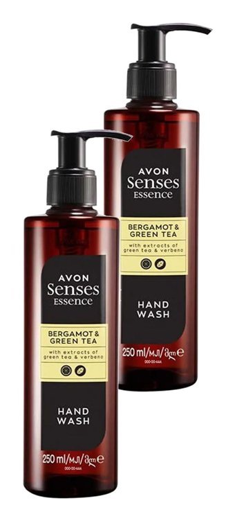 Avon Senses Essence Bergamot-Yeşil Çay Alkolsüz Antibakteriyel Köpük Nemlendiricili Sıvı Sabun 2'li 250 ml