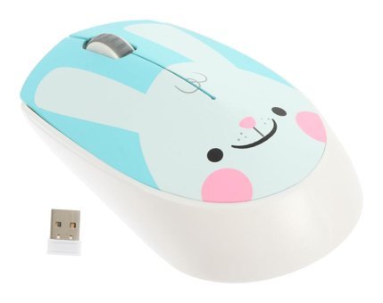 Osaladı Tavşan Görünümlü Sessiz Kablosuz Beyaz Optik Mouse