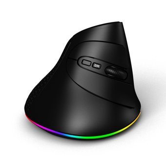 Generic Bt5 RGB Sessiz Ergonomik Dikey Makrolu Kablosuz Siyah Optik Gaming Mouse