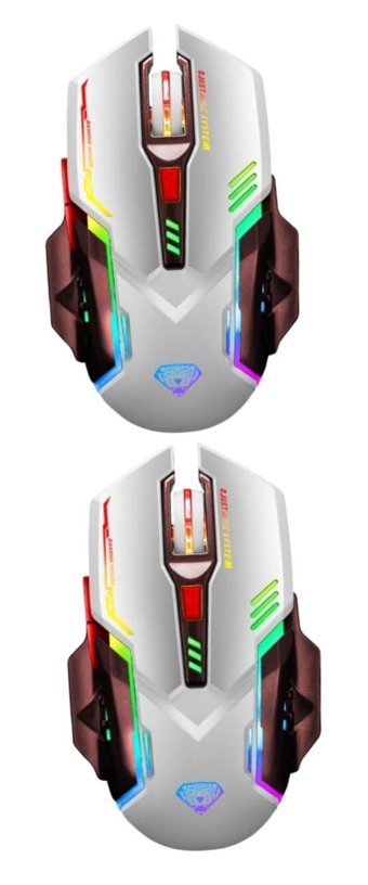Hemobllo RGB Kablolu Beyaz Optik Gaming 2 Adet Mouse