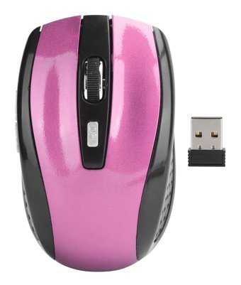 Goshyda Ergonomik Makrolu Kablosuz Pembe Optik Mouse