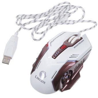 Hemobllo Programlanabilir RGB Makrolu Kablolu Beyaz Optik Gaming Mouse