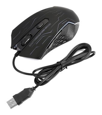 Dsheng RGB Sessiz Makrolu Kablolu Siyah Optik Gaming Mouse