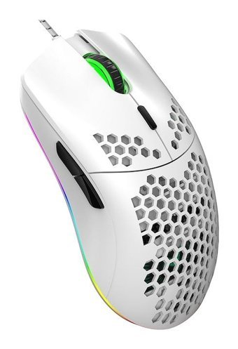 Hallow J900 RGB Makrolu Kablolu Beyaz Optik Gaming Mouse