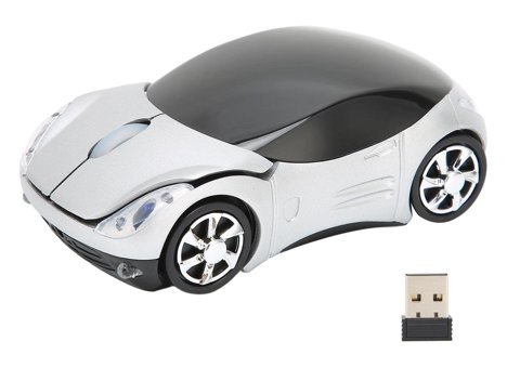 Vbestlife Araba Görünümlü Ergonomik Kablosuz Gümüş Optik Mouse