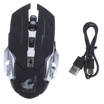 Hemoton X8 Sessiz Makrolu Kablosuz Siyah Optik Gaming Mouse