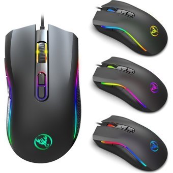 Jingyi Ergonomik Makrolu Kablolu Siyah Optik Gaming Mouse