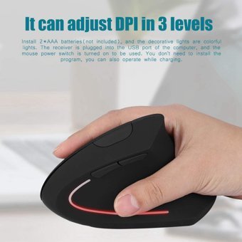 Generic Tablet Uyumlu RGB Ergonomik Dikey Makrolu Kablosuz Siyah Optik Gaming Mouse