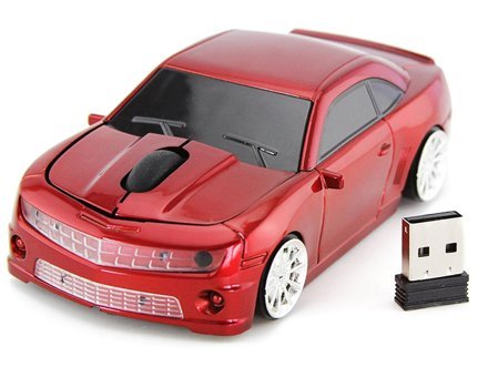 Bewinner Spor Araba Görünümlü Kablosuz Kırmızı Optik Mouse