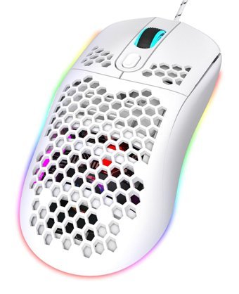 Ciciglow X600 RGB Makrolu Kablolu Beyaz Optik Gaming Mouse