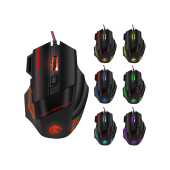 Hxsj A907 RGB Makrolu Kablolu Siyah Optik Gaming Mouse