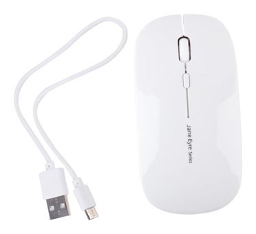 Partykindom Sessiz Kablosuz Beyaz Optik Mouse