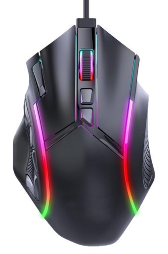 Bewinner Programlanabilir RGB Ergonomik Makrolu Kablolu Siyah Optik Gaming Mouse