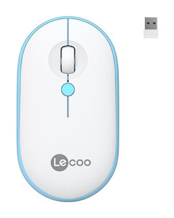 Lecoo WS212 RGB Sessiz Kablosuz Beyaz Optik Mouse