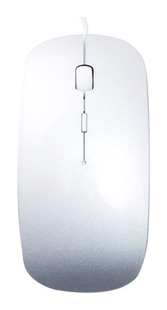 Fiauli Sessiz Ergonomik Kablolu Beyaz Optik Mouse