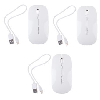 Hemobllo Sessiz Kablosuz Beyaz Optik 3 Adet Mouse