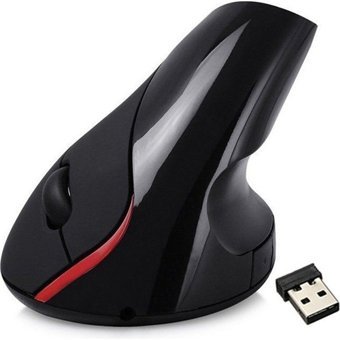 Decisive RGB Ergonomik Dikey Makrolu Kablosuz Siyah Optik Mouse