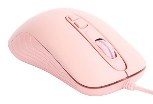 Ashata Ergonomik Kablolu Pembe Optik Mouse