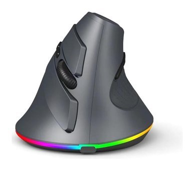 Hallow RGB Ergonomik Dikey Makrolu Kablosuz Gri Optik Mouse