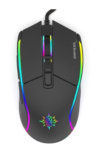 Inca IMG-343 RGB Makrolu Kablolu Siyah Optik Gaming Mouse