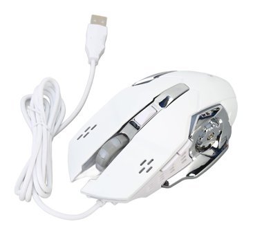 Ciciglow RGB Ergonomik Makrolu Kablolu Beyaz Optik Gaming Mouse
