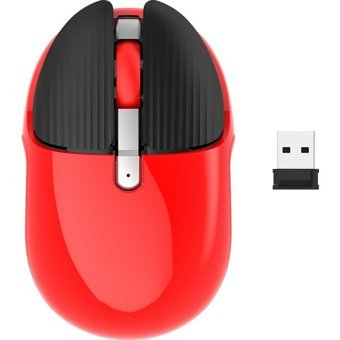 Jingyi Sessiz Kablosuz Kırmızı-Siyah Optik Mouse