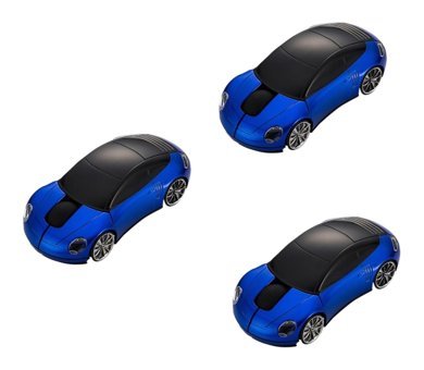 Osaladı Araba Görünümlü Kablosuz Mavi Optik 3 Adet Mouse