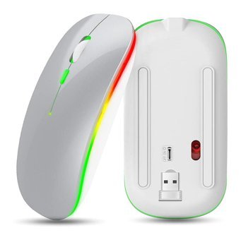 Generic M171 910-006867 RGB Sessiz Ergonomik Kablosuz Beyaz Optik Mouse